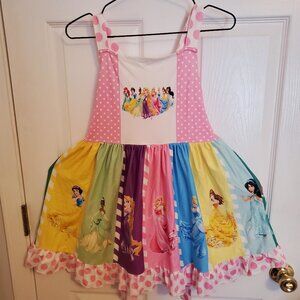 Disney Princess Twirl Dress Milk Silk EUC Boutique Halter Snow White Ariel Belle